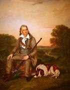 Oil on canvas portrait of John James Audubon